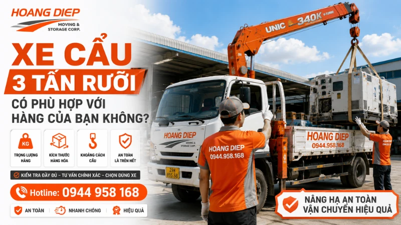 Khi nào nên sử dụng xe cẩu 3 tấn rưỡi