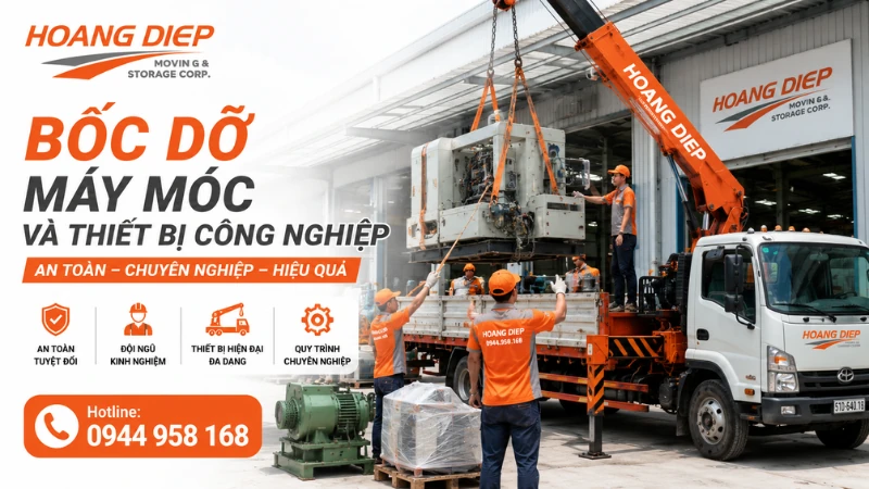 Hoàng Diệp thi công bốc dỡ máy móc thiết bị công nghiệp siêu trọng tại TP.HCM