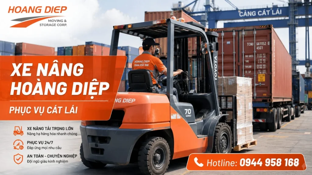 Hoàng Diệp cho thuê xe nâng cảng Cát Lái