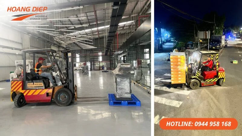 Hoàng Diệp thi công nâng hạ hàng hóa, máy móc, thiết bị công nghiệp tại KCN Mỹ Phước 
