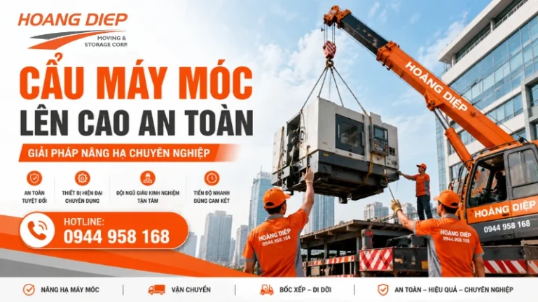 Cẩu Máy Móc Lên Cao An Toàn, Đúng Kỹ Thuật Cùng Hoàng Diệp