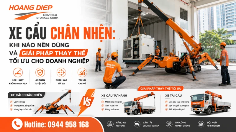 Xe cẩu chân nhện và các trường hợp nên sử dụng
