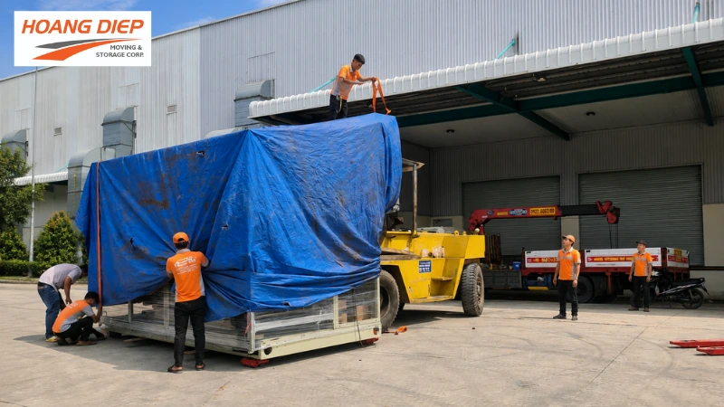 bao bộc thiết bị trước khi di dời để đảm bảo an toàn không trầy xước