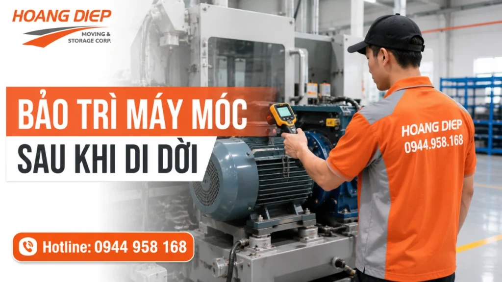 Lịch bảo trì máy móc sai khi di dời
