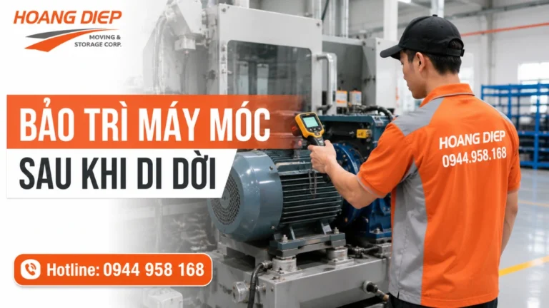 Lịch bảo trì máy móc sai khi di dời