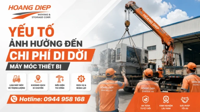 Các yếu tố ảnh hưởng chi phí di dời máy móc thiết bị
