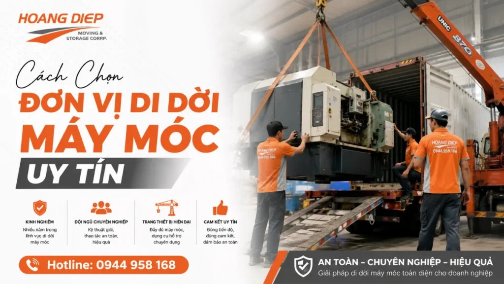 Cách chọn đơn vị di dời máy móc thiết bị uy tín