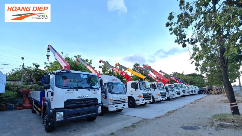 dàn thiết bị hùng hậu của vận tải Hoàng Diệp 
