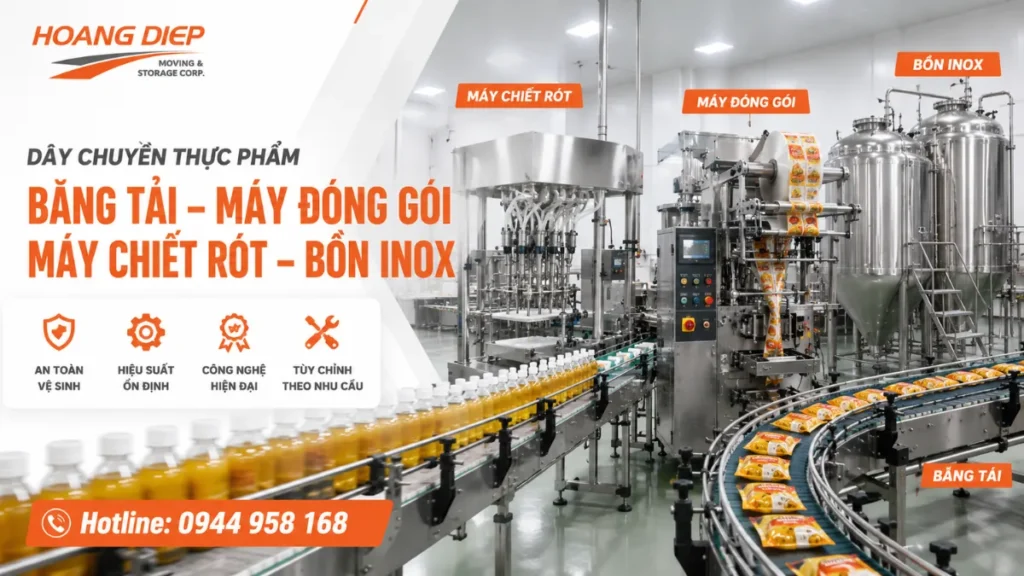 dây chuyền thực thẩm cần di dời