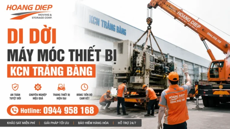 Vận Tải Hoàng Diệp di dời máy móc thiết bị KCN Trảng Bàng