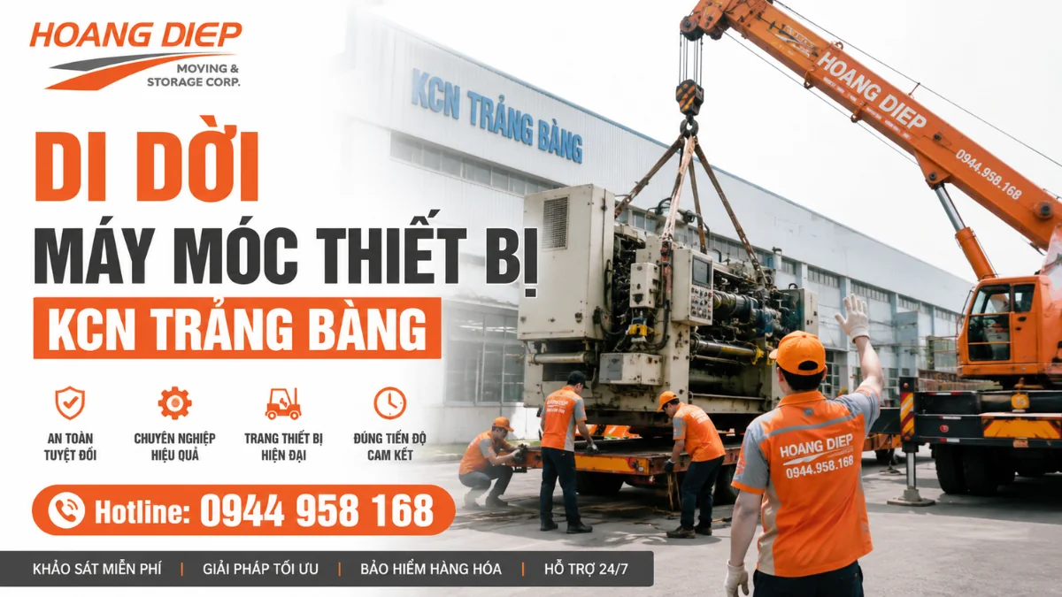 Vận Tải Hoàng Diệp di dời máy móc thiết bị KCN Trảng Bàng
