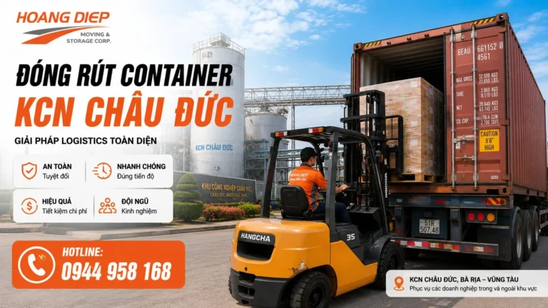 Vận tải Hoàng Diệp cung cấp dịch vụ đóng rút container KCN Châu Đức