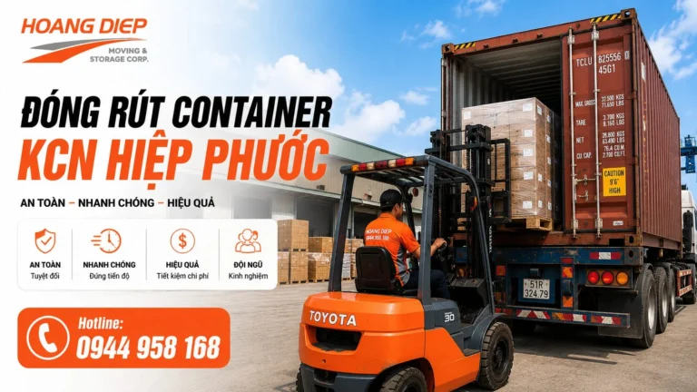 Hoàng Diệp đóng rút container KCN Hiệp Phước
