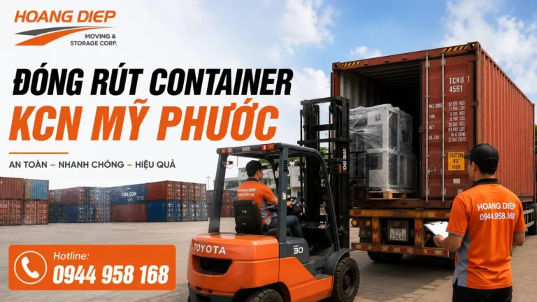 Hoàng Diệp đóng rút container KCN Mỹ Phước