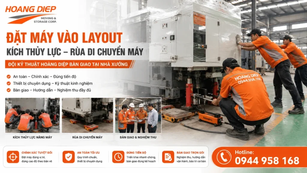 Hoàng Diệp bàn giao máy móc sau di dời