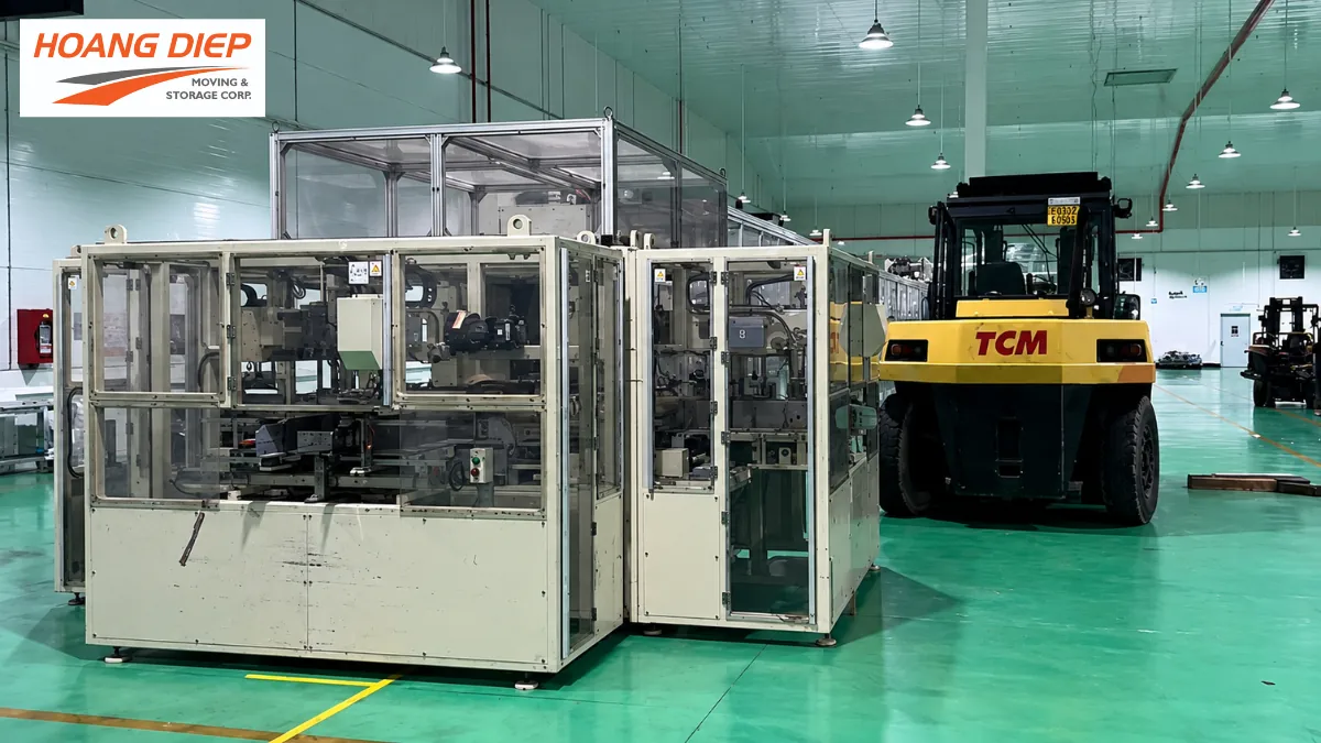 Vận Tải Hoàng Diệp di dời máy móc tại KCN Vĩnh Lộc