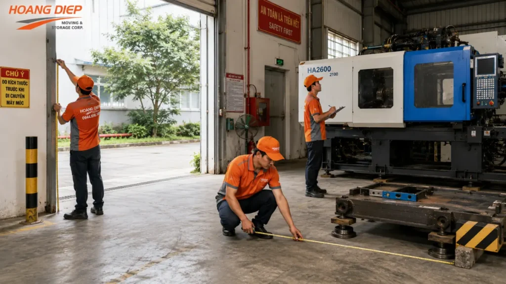 Cần khảo sát mặt bằng trước khi di dời máy ép lựa để đảm bảo an toàn trong quá trình vận chuyển