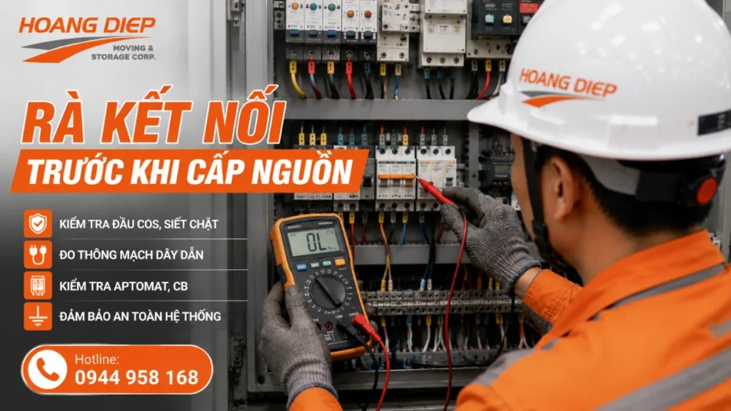 rà soát kiểm ta tủ điện sau di dời