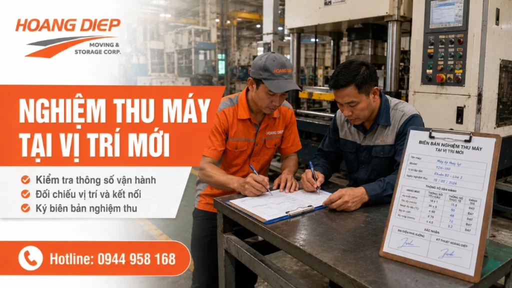 Nghiệm thu máy móc sau khi di dời