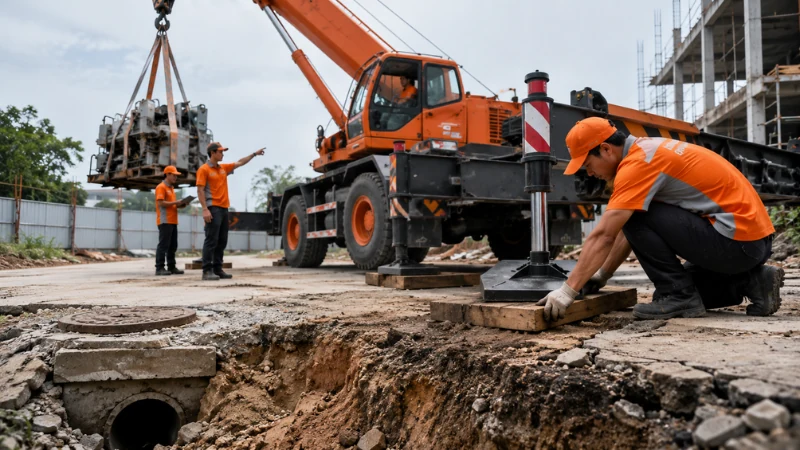Vận Tải Hoàng Diệp luôn phòng tránh rủi ro mất cần bằng do nền đất yếu khi thi công