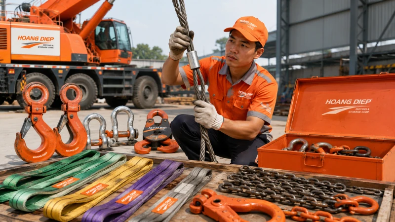 Phụ kiện nâng hạ đồng bộ để đảm bảo an toàn khi cẩu hàng