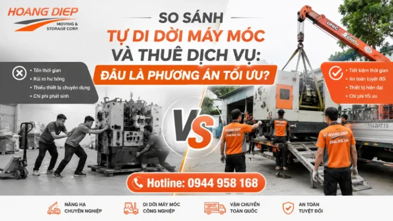 so sánh tự di dời máy móc và thuê dịch vụ