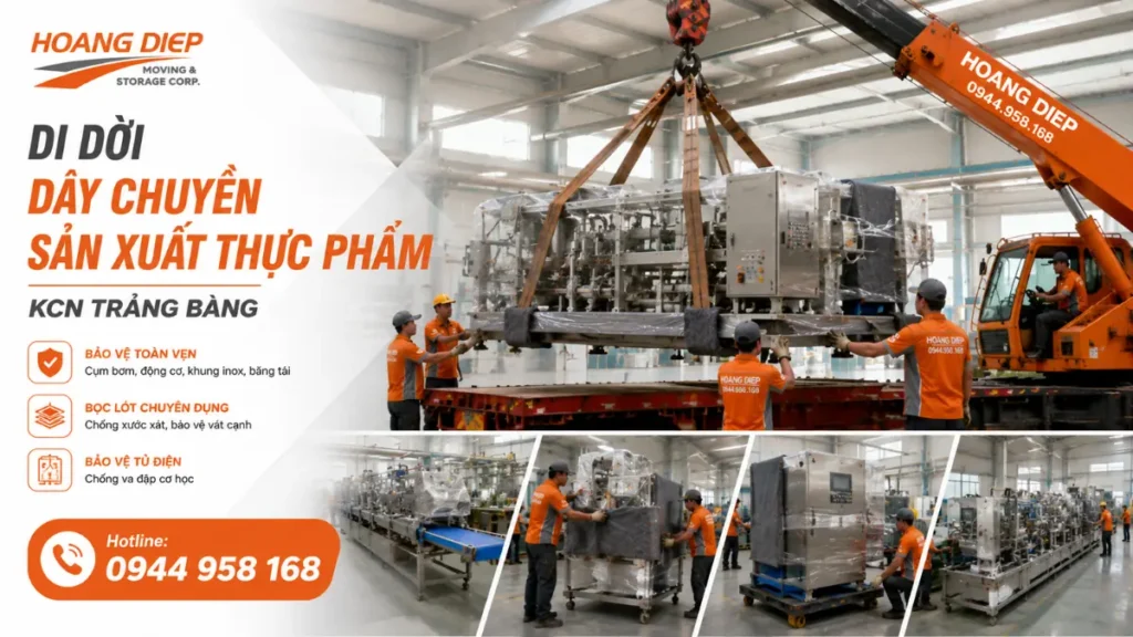 Hoàng Diệp thi công di dời dây chuyền sản xuất thực phẩm tại Trảng Bàng Tây Ninh
