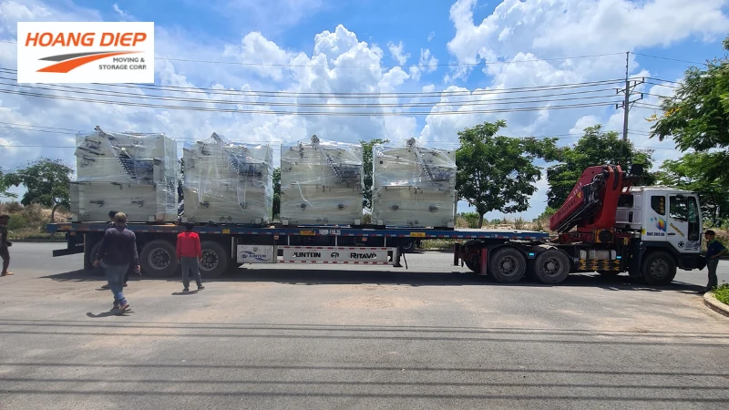 Hoàng Diệp thi công di dời máy móc siêu trọng tại khu vực Đồng Nai