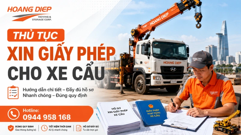 thủ tục xin giấy phép cho xe cẩu chuẩn quy định