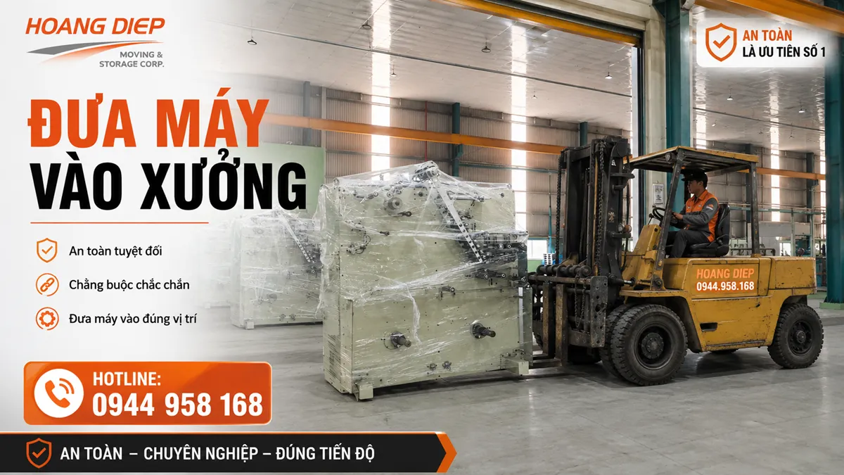 Hoàng Diệp di dời máy móc CNC vào trong nhà xưởng