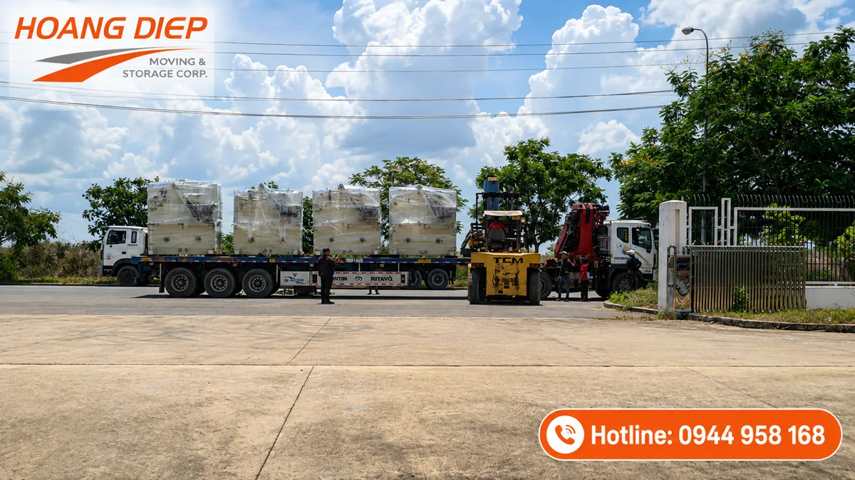 Dự án di dời bốn máy CNC do Hoàng Diệp thực hiện