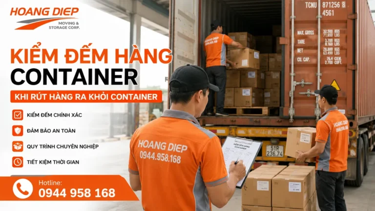 kiểm đếm hàng container khi rút hàng khỏi container