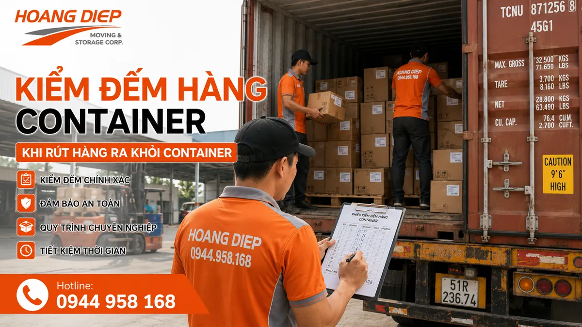 người tally ghi nhận số lượng hàng tại cửa container